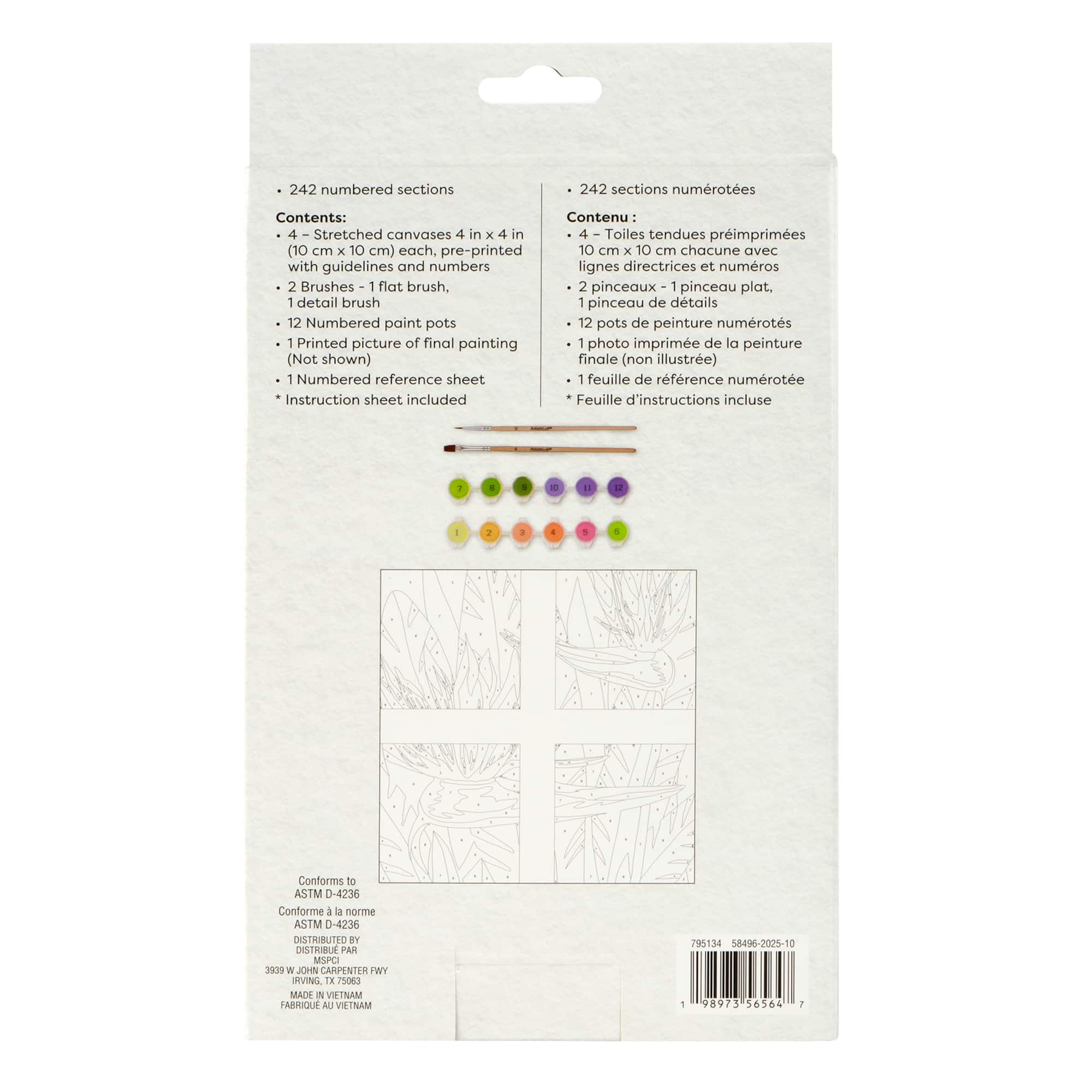 Birds of Paradise Paint-by-Number Gallery Mini Kit by Artist's Loft®